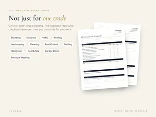 Job completion and inspection forms